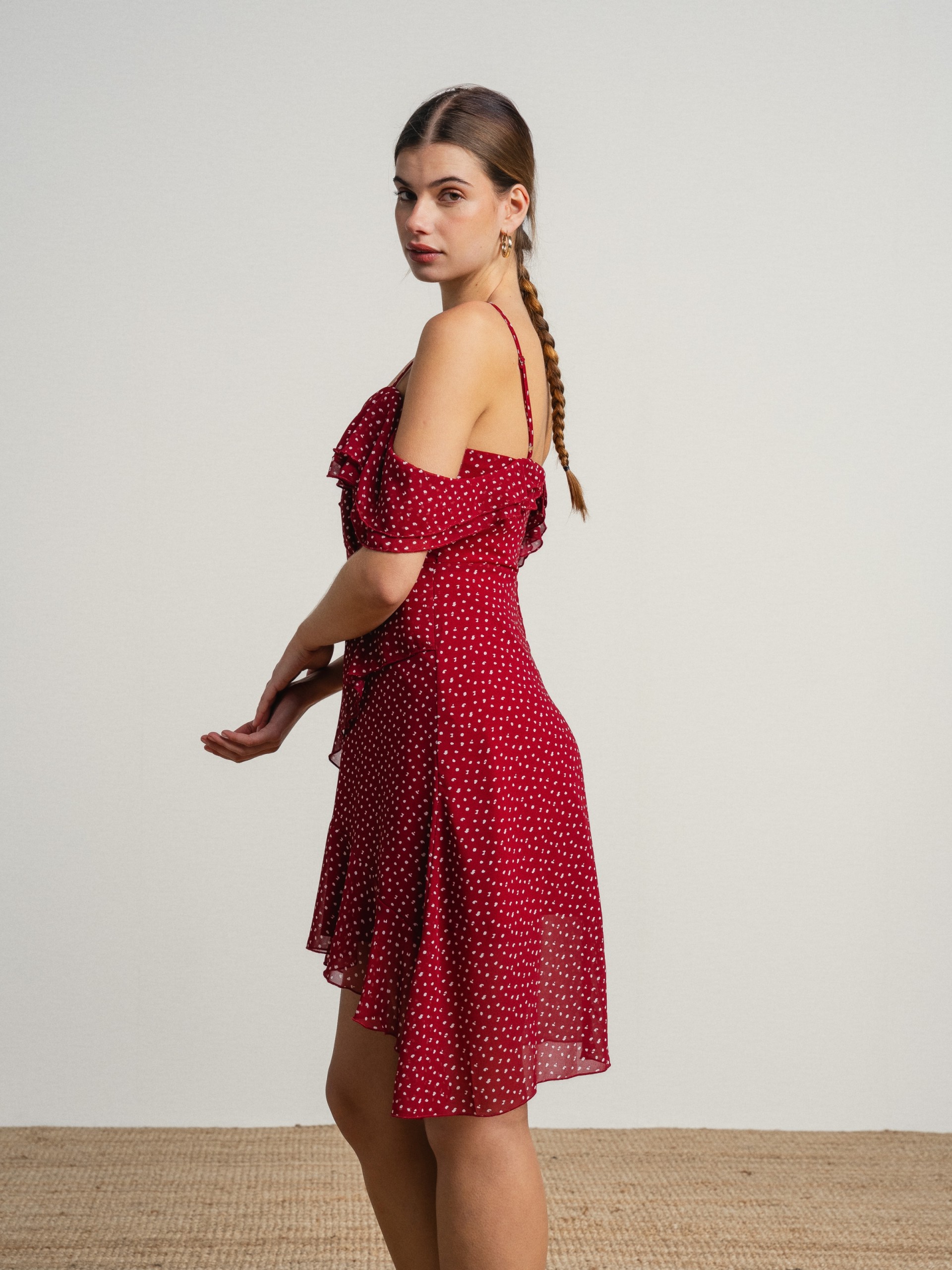 Smf Vestido Corto De Lunares - Imagen 2