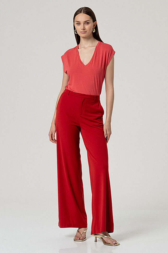 Surkana Pantalón Rojo con Bolsillos