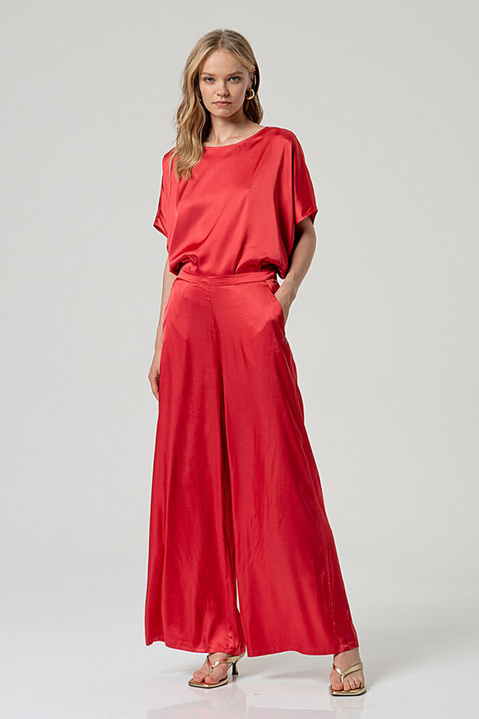 Surkana Pantalon Rojo Ancho
