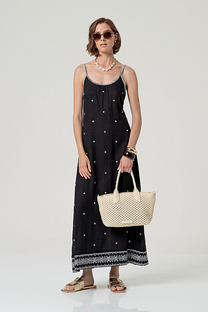 Surkana Vestido Tirantes Largo Negro