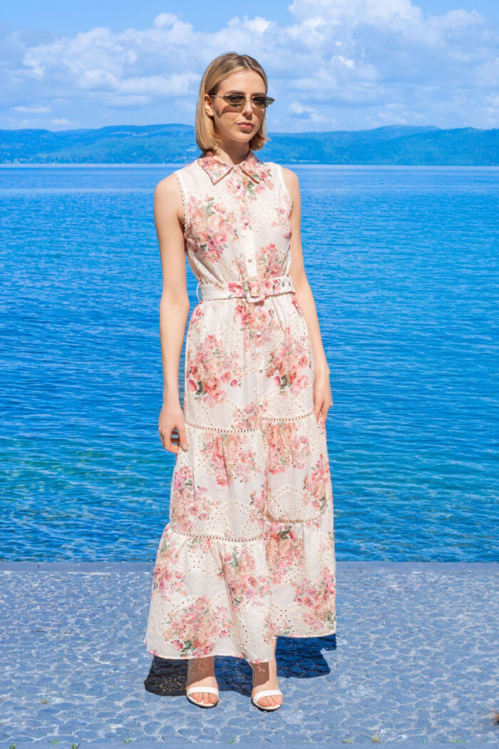 Amosa Vestido Largo Boho Estampado Flores