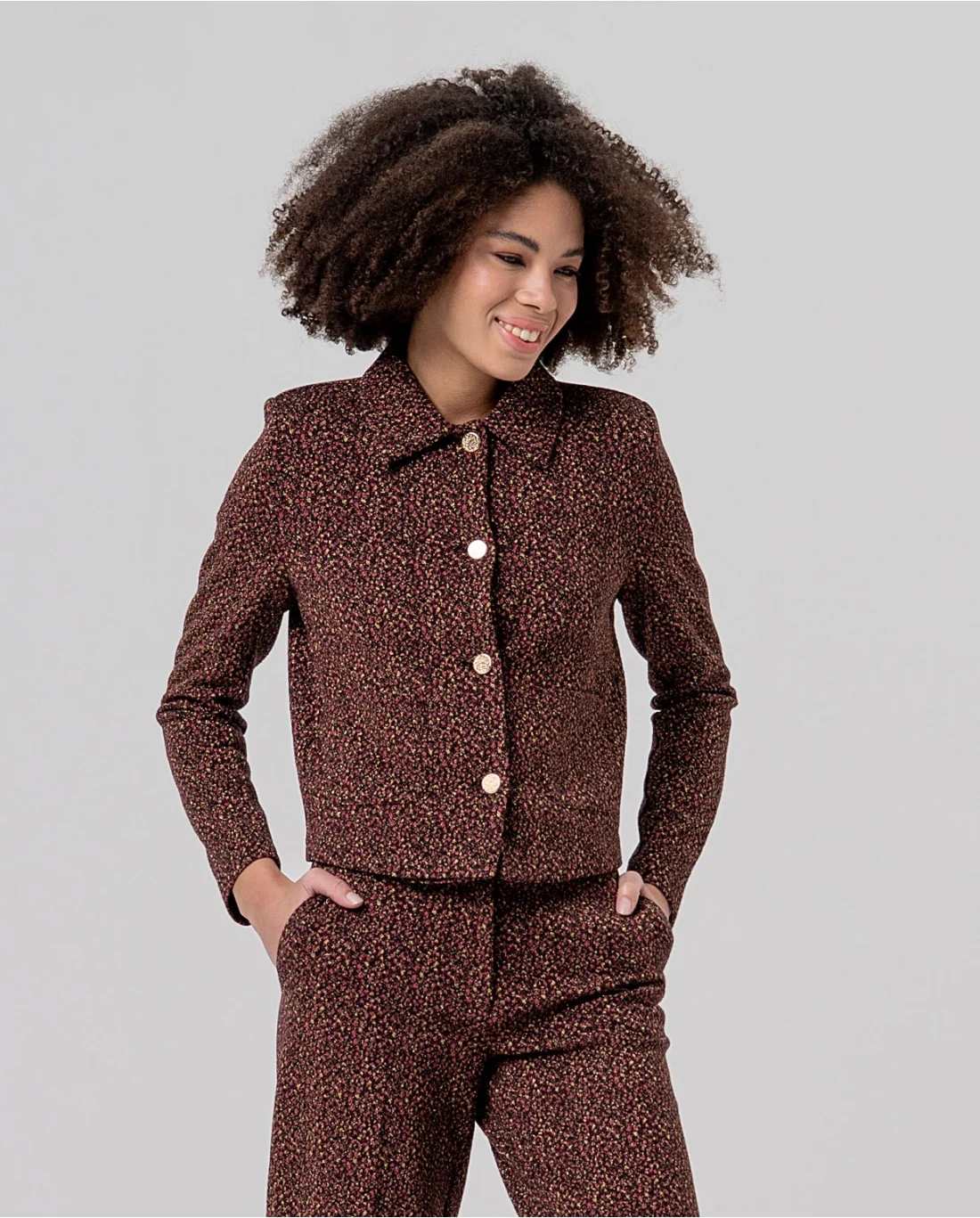 Surkana Chaqueta Corta Efecto Tweed - Imagen 3