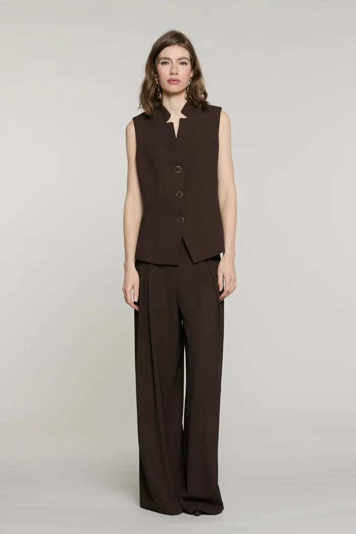Relish Pantalon Rojem Palazzo De Talle Alto