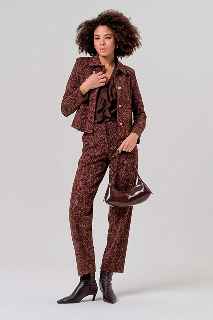 Surkana Chaqueta Corta Efecto Tweed