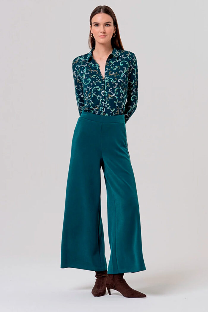 Surkana Pantalón Ancho De Modal Verde