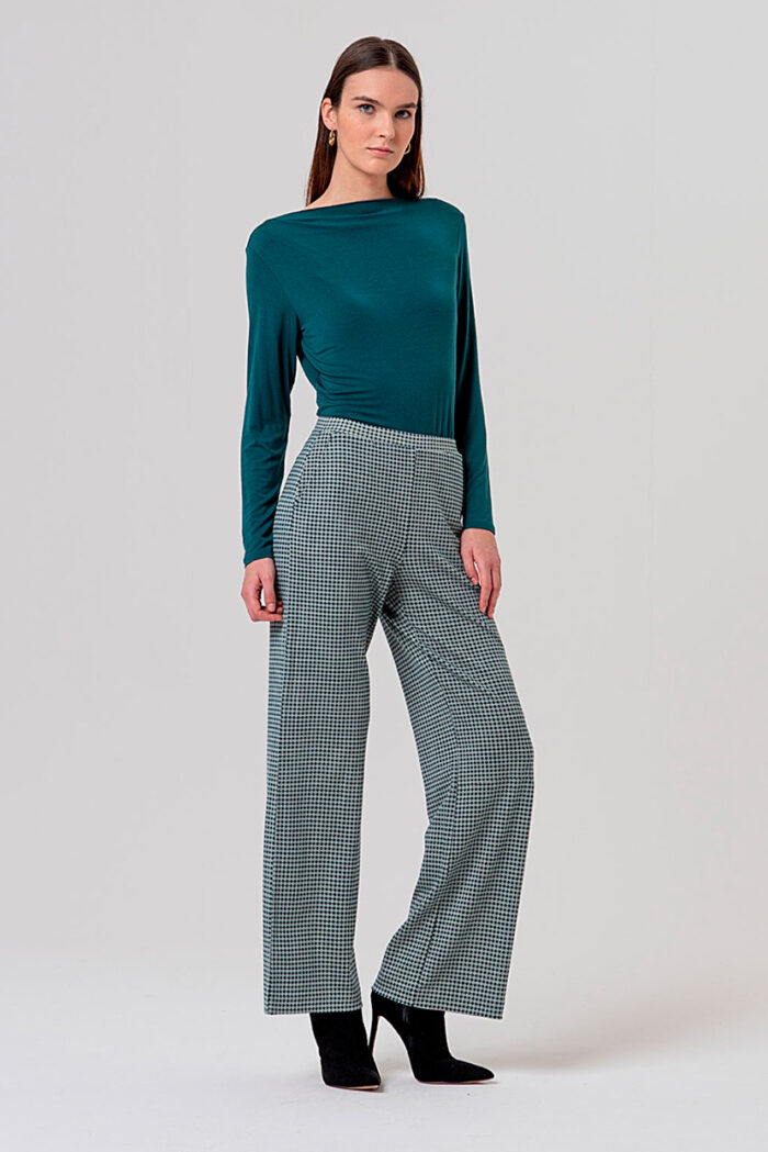 Surkana Pantalón Recto De Viscosa Estampado Gris