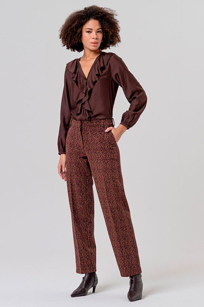 Surkana Pantalón Recto Efecto Tweed